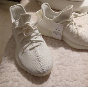 Triple White Yeezys